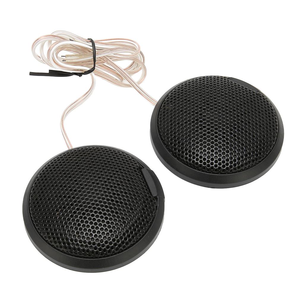 Pair Car Mini Dome Tweeter 20W 105dB Round Speaker Stick On Flush Mount Universal Accessory