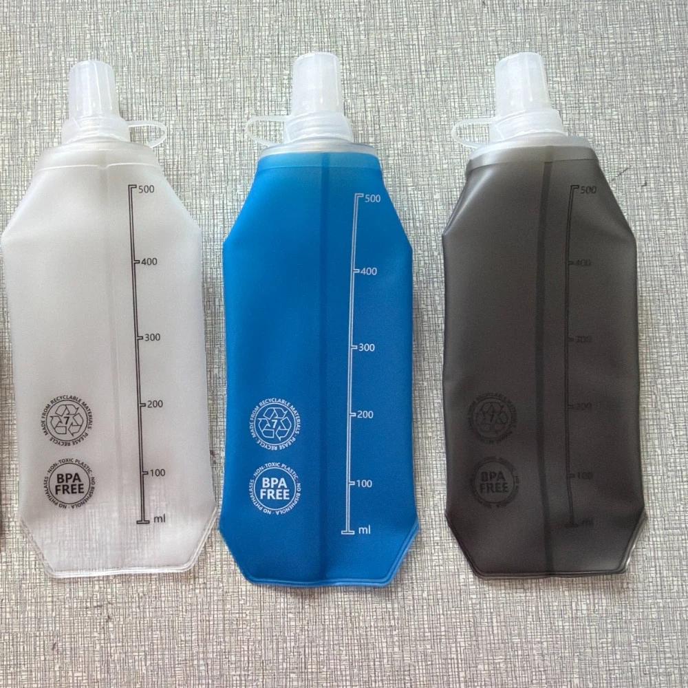 Leak-Proof Cycling Water Bottle High Flow Folding Water Bottle Collapsible Water Bottle  Travel