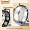 High-End Light Luxury Stainless Steel Ring for Women - Non-Fading, French Design with Titanium Finish.