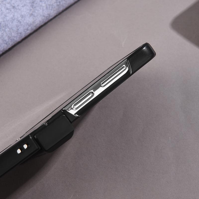 For Samsung Galaxy Z Flip6 5G Case Leather+PC Phone Cover with Rear Screen Film and Hinge