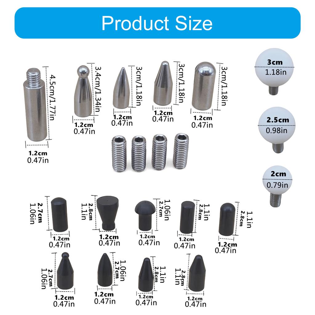 Car Dent Repair Tool Hammer Knock Down Head Tap Kit Leveling Hammer Tips for Auto Dents Hail Damage Removal