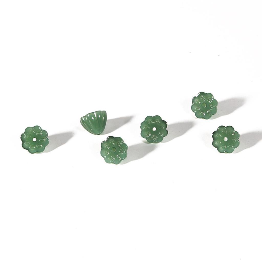 10mm Glass Lotus Seedpod Ancient-Style Hairpin for DIY Hanfu Headwear