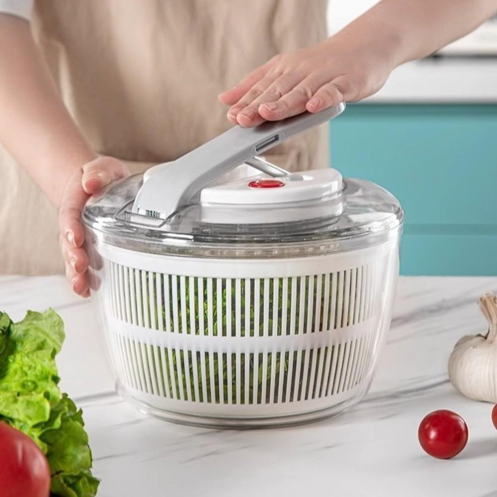 Quick Spin Vegetable Salad Spinner Press-type Salad Dryer Mixer  Vegetable Preparation