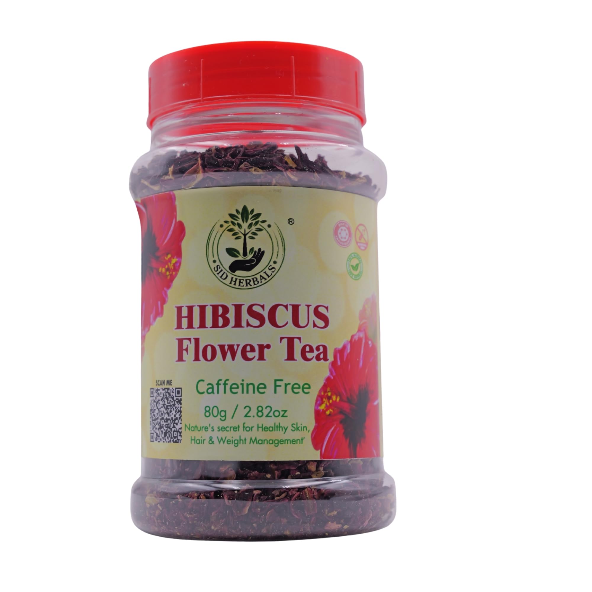 

SID HERBALS Hibiscus Flower Tea | Herbal Infusion For Daily Brewing | Dried Hibiscus Petals Caffeine Free Vegan Antioxidant Rich Refreshing Drink B