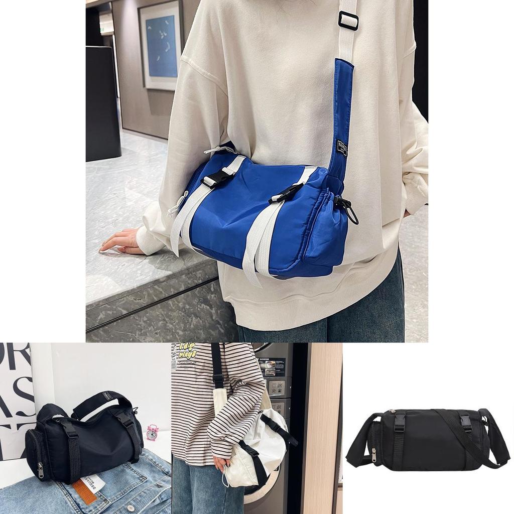 Stylish Black Nylon Crossbody Bag For Women With Large Capacity And Trendy Design