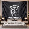 Custom Name Text Tapestry Rammstein Personalized Polyester Wall Tapestry For Bedroom And Room