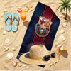 FC Barcelona Fußball Druck Strandtuch, Vielseitiges Leichtes Saugfähiges Strandtuch für Pool Surfen Yoga Badezimmer, Perfektes Geburtstags-Urlaubsgeschenk