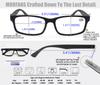 MODFANS Reading Glasses Men Eyeglasses read Classic Square Frame Spring HInge Lightweight Comfortable Wear Readers Women Eyewear