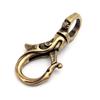 [Silver KYASYA] Men's Keychain Clip with Lobster Claw, Arabesque Design, Gold, Key Ring, Key Hook, Clip Keychain, Wallet Chain