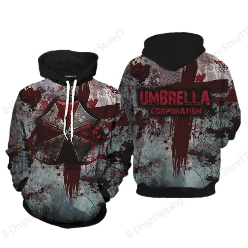 Resident Evil 3D potisk mikina s kapucí pánská dámská módní mikiny ležérní mikina svetr Harajuku kabát unisex sudaderas pánské oblečení