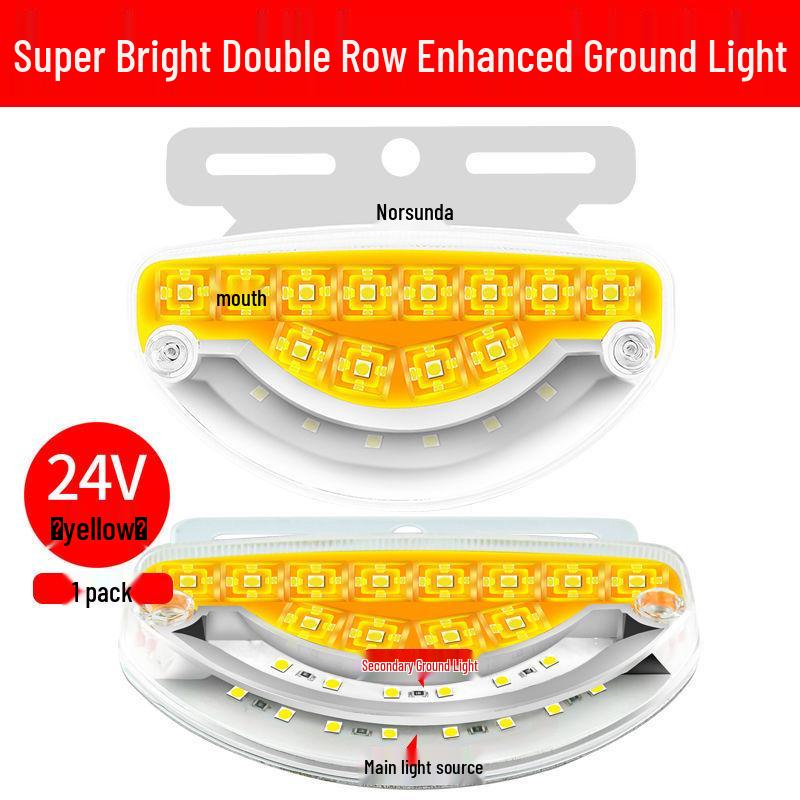 24V LED Truck Ground Light: High Brightness, Waterproof Side Marker, 12V Tire & Turn Signal Light