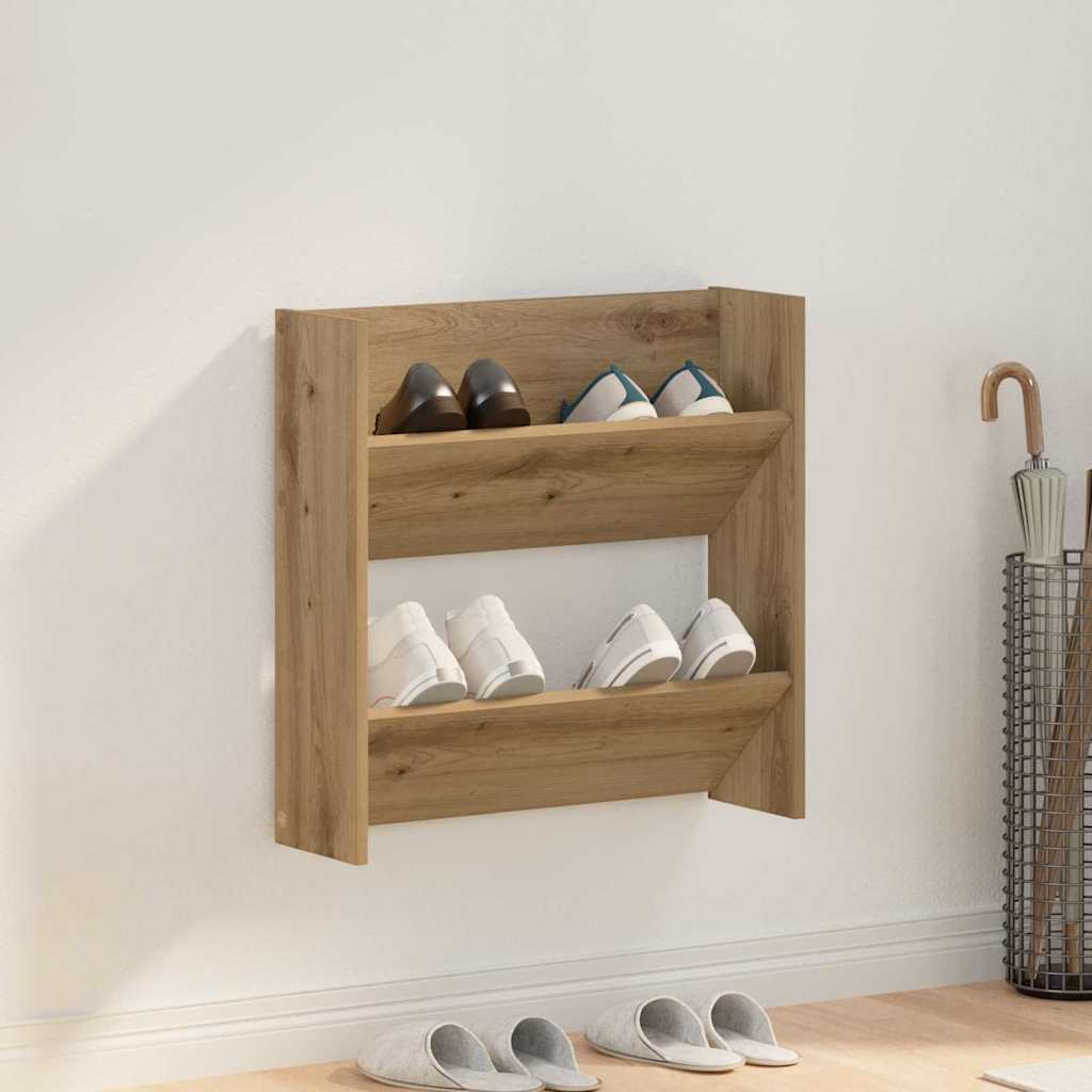 Shoe Cabinet Artisan Oak 60 x 18 x 60 cm Particleboard