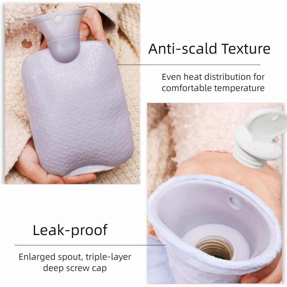 Samt Wärmflasche Cartoon Muster Heißwasserbeutel Tragbare Heißwasserflasche Bauchwärmer