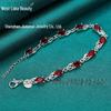 West Lake Beauty Red Zircon Rabbit Bracelet for Women