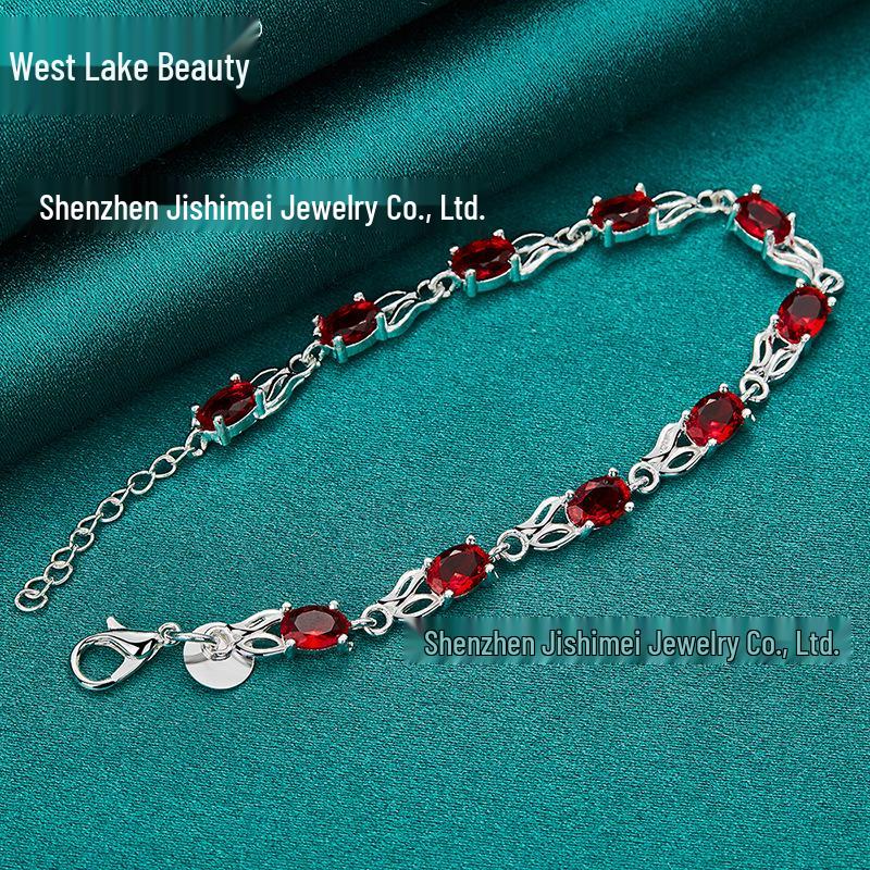 West Lake Beauty Red Zircon Rabbit Bracelet for Women