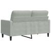 2 Seater Sofa Light Grey 120 cm Velvet