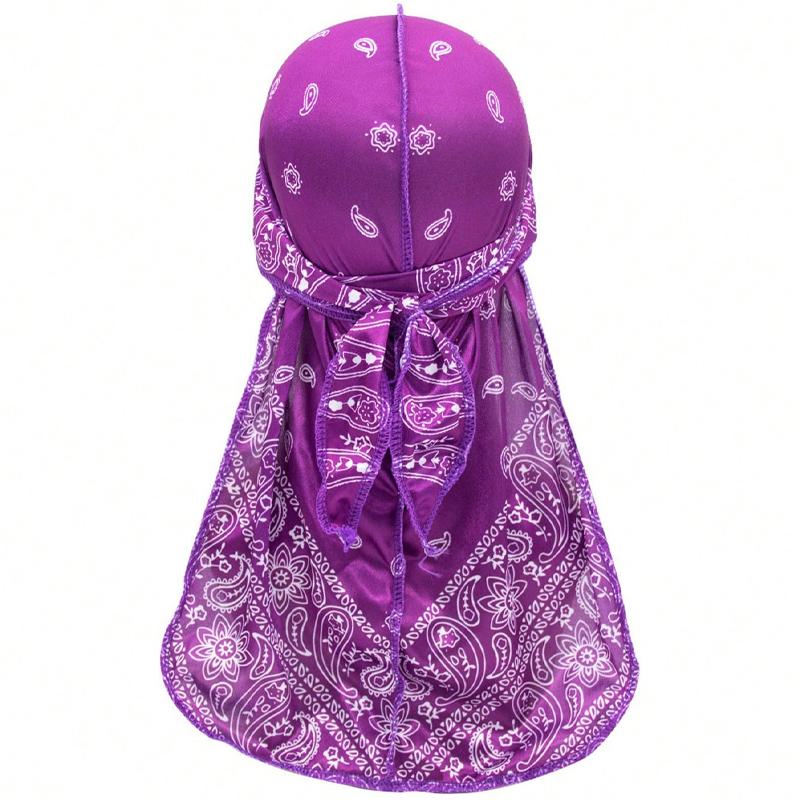 Turban Hat Printed Wigs Biker Headwrap Pirate Hats For Men Hair Accessories Long Tail Straps Bandanas Pirate Hat Pirate Costume