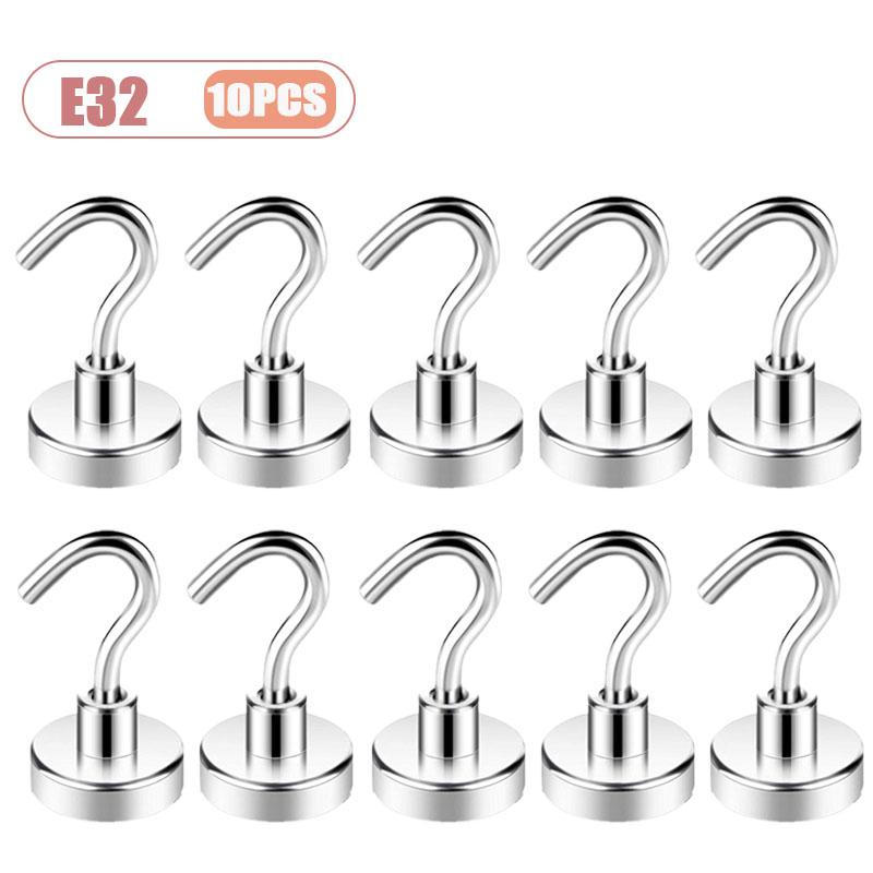 1-40PCS Magnetic Hook for Kitchen Fridge Storage No Drill Suction Cup Strong Magnet Organizer for Hanging Items