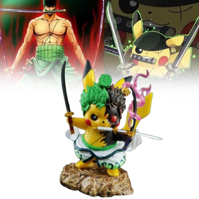 One Piece Roronoa Zoro Pikachu Action Figures Model Toy Desktop Gift Decoration