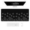 Simple black flower oversized desktop pad 400 * 900 * 3mm suitable for keyboard notebook and computer mouse pad