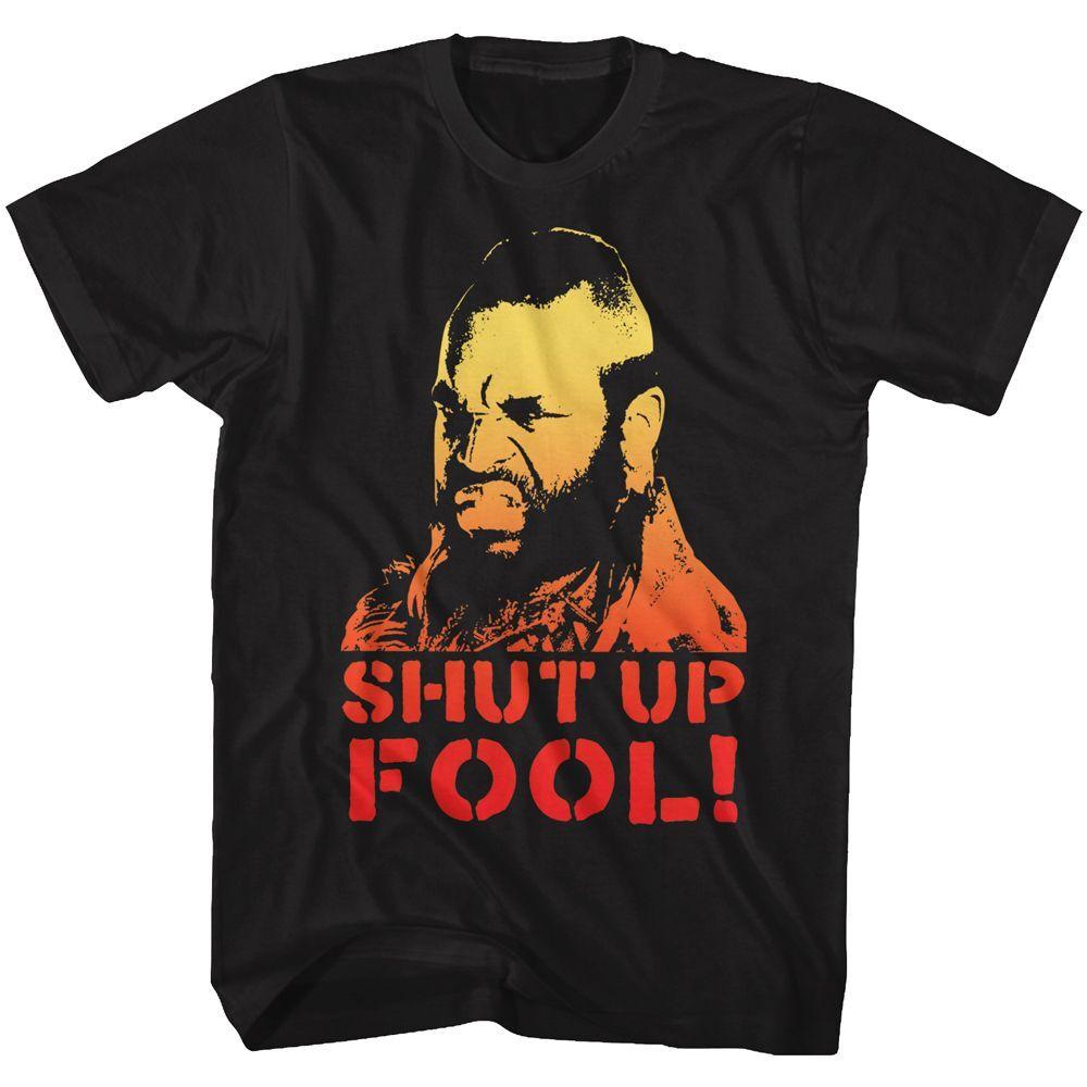 Mr. T Shut Up Fool Black Icon Shirt XXXL