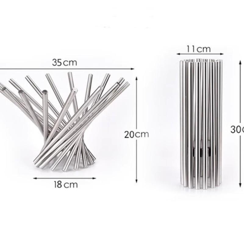 Edelstahl-Fruchtkorb-Tablett im koreanischen Stil, hochwertig, Haushalt, leichter Luxus, Fruchtschale, skandinavisches Wohnzimmer