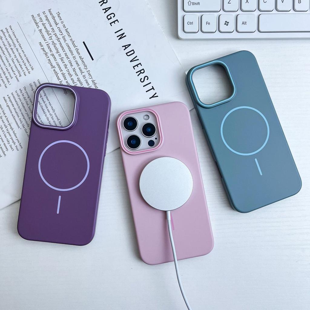 Applicable to iPhone17PROMAX magnetic mobile phone case Apple 16 skin matte 15 Macaron ultra-thin PC hard case