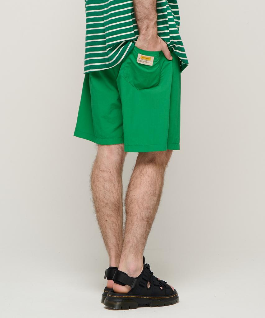 CARGOBROS Point Label Logo Washer Shorts (Green)
