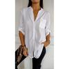 Blusas y Camisas Casuales de Moda para Mujer JPNTKY con Cuello en V y Manga Larga
