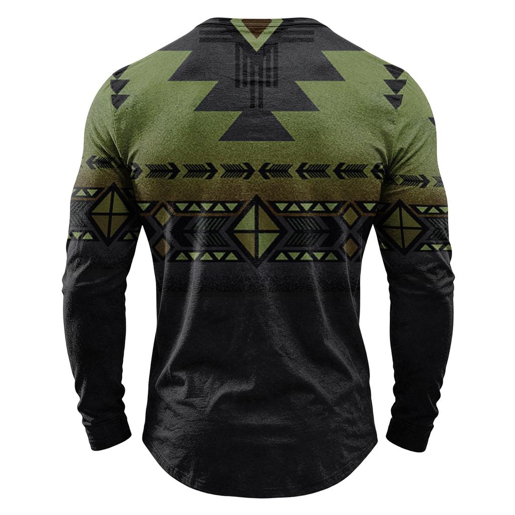 Men's Casual Vintage Boho Long Sleeve Shirt for Everyday Wear