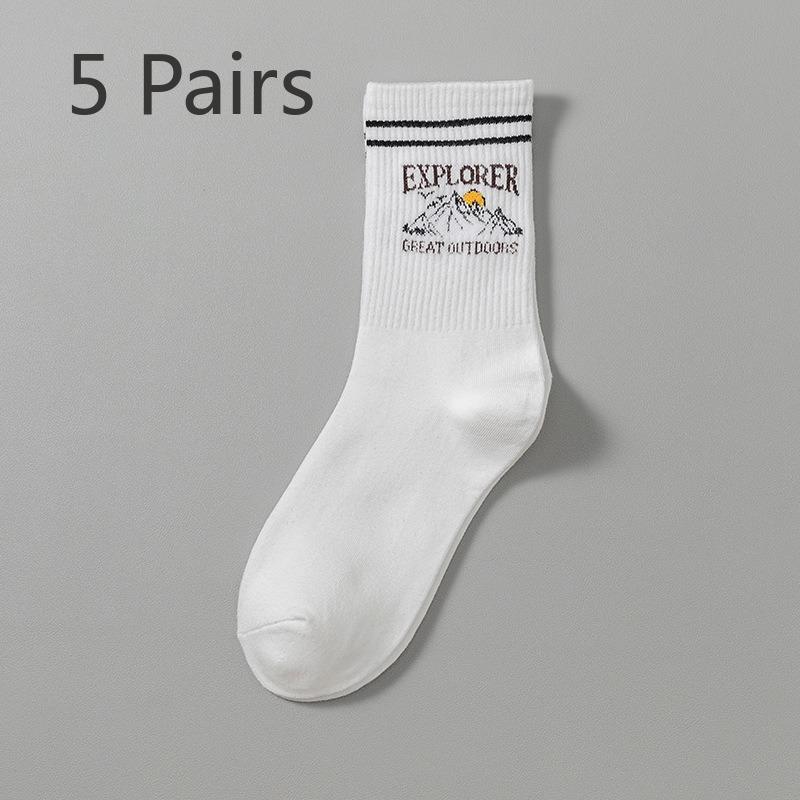 

5 пар белых носков для мальчиков-подростков, летние тонкие хлопковые носки против запаха для студентов, спортивные носки для старшеклассников, носки для баскетбола в стиле хайп для больших мальчиков 5 pairs