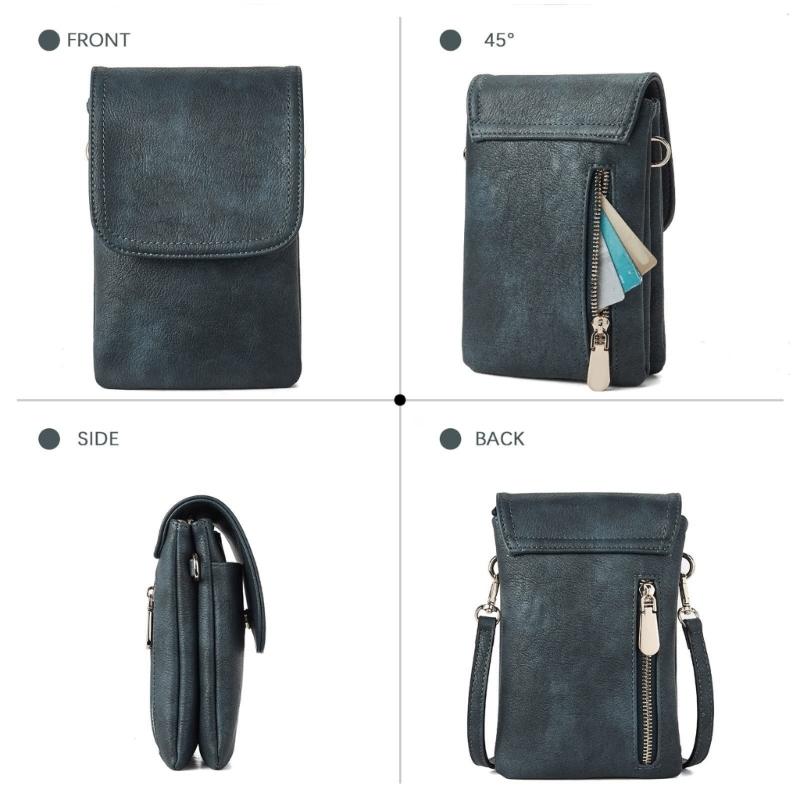 Stylish Phone Case Lightweight PU Leather Card Holder With Phone Slot Compact Crossbody Bag For Daily Use