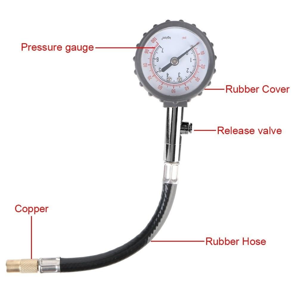 0-100PSI Range Tire Pressure Gauge High-Precision Pressure Meter  Car Tire Monitoring