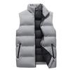 Autumn and winter warm men's vest casual loose thickened coat men's solid color simple men's vest