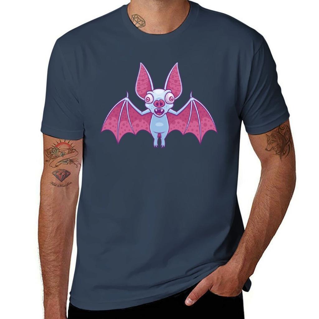Albino Vampire Bat TShirt Casual Lightweight Short Sleeve Top