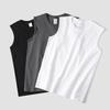 Heren 2026 Zwaar Katoenen Vest - Koreaanse Stijl Trendy Mouwloos T-shirt, Effen Kleur Casual Basislaag