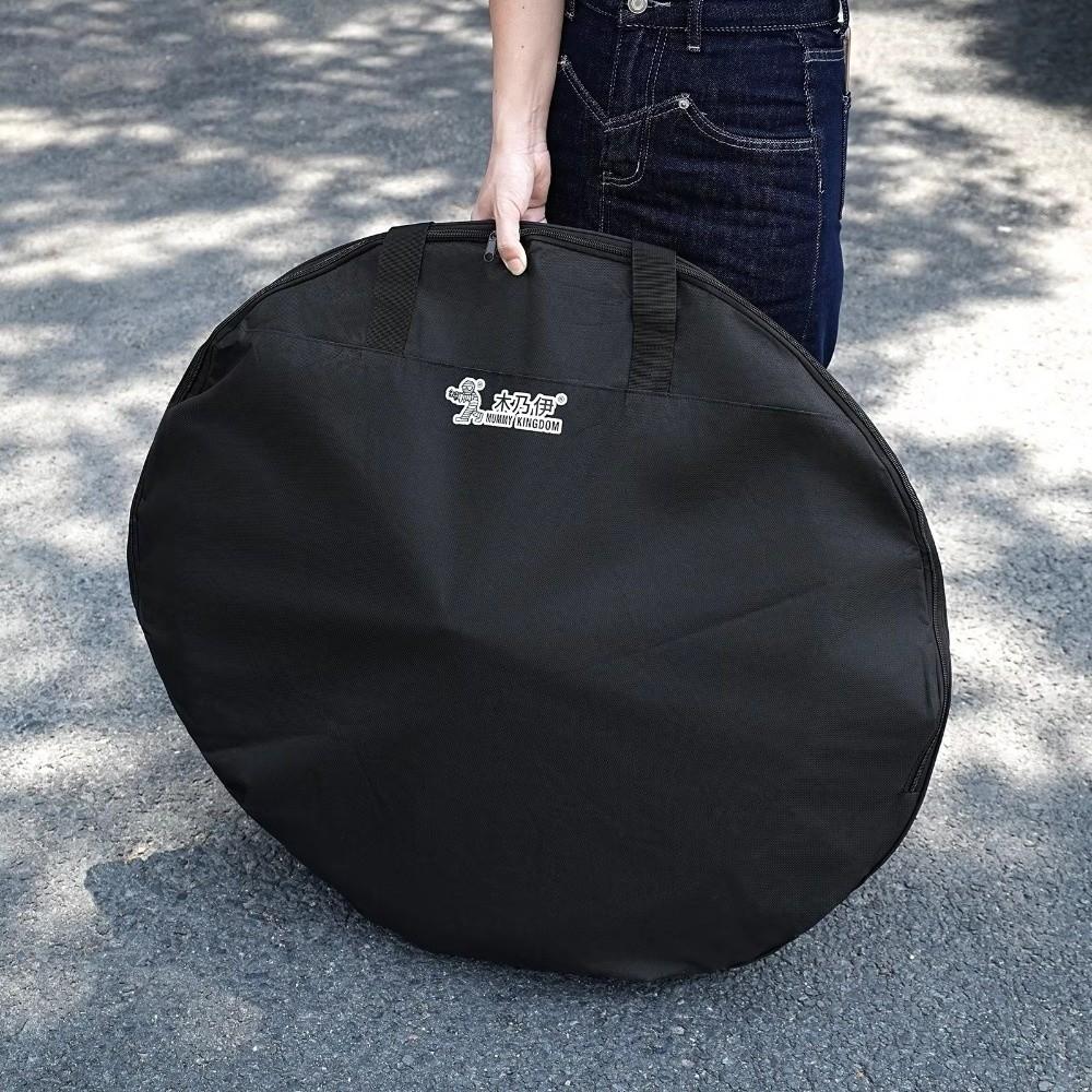 Outdoor Bicycle Tire Storage Bag Nylon Black Wheel Carry Bag Cover Rainproof Sports Wheel Bag Suitable for 26/27.5/29 Inch