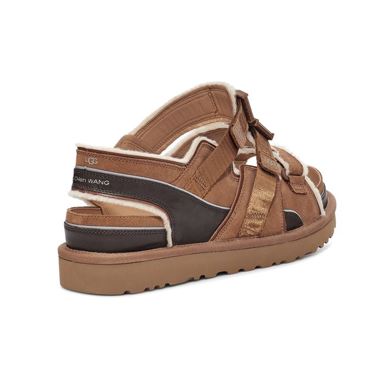 Feng Chen Wang X UGG Sandal One Strap Buckle Open Toe Fashion Slide Women Sandals Chestnut-Brown 1125206-CHE
