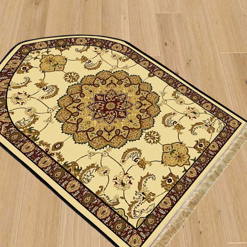 Ethnic Style Living Room Mats: Dirt-Resistant, Easy-Care, Absorbent, Printed Patterns, Tassels & Fringe Carpets