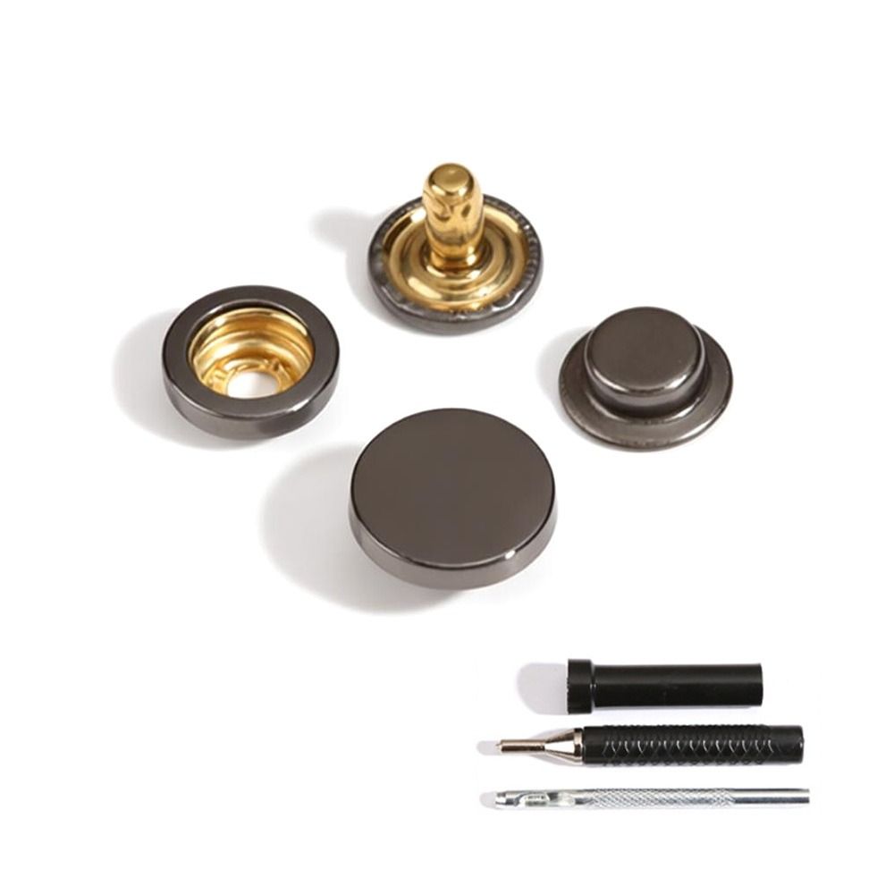 6 Stück/Set Befestigungselemente Knopf Leder Druckknöpfe Einfach zu bedienen Druckknopf Kleidung/Taschen/Leder