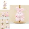 Adorable Plush Bunny Keychain With Bow Cute Rabbit Doll Bag Charm Soft Toy 17cm