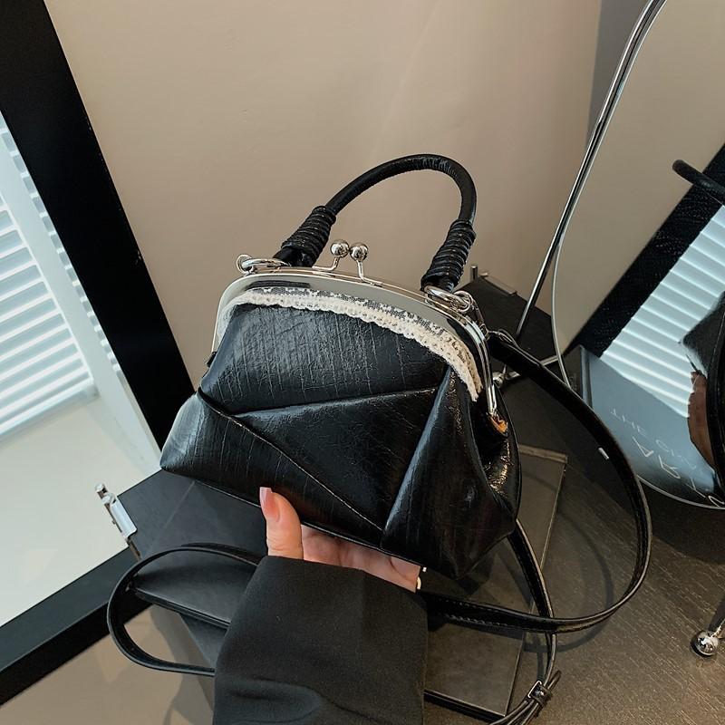 

Нишевый дизайн простой темперамент сумка-ракушка новая летняя модная темпераментная универсальная на плечо мессенджер чёрный