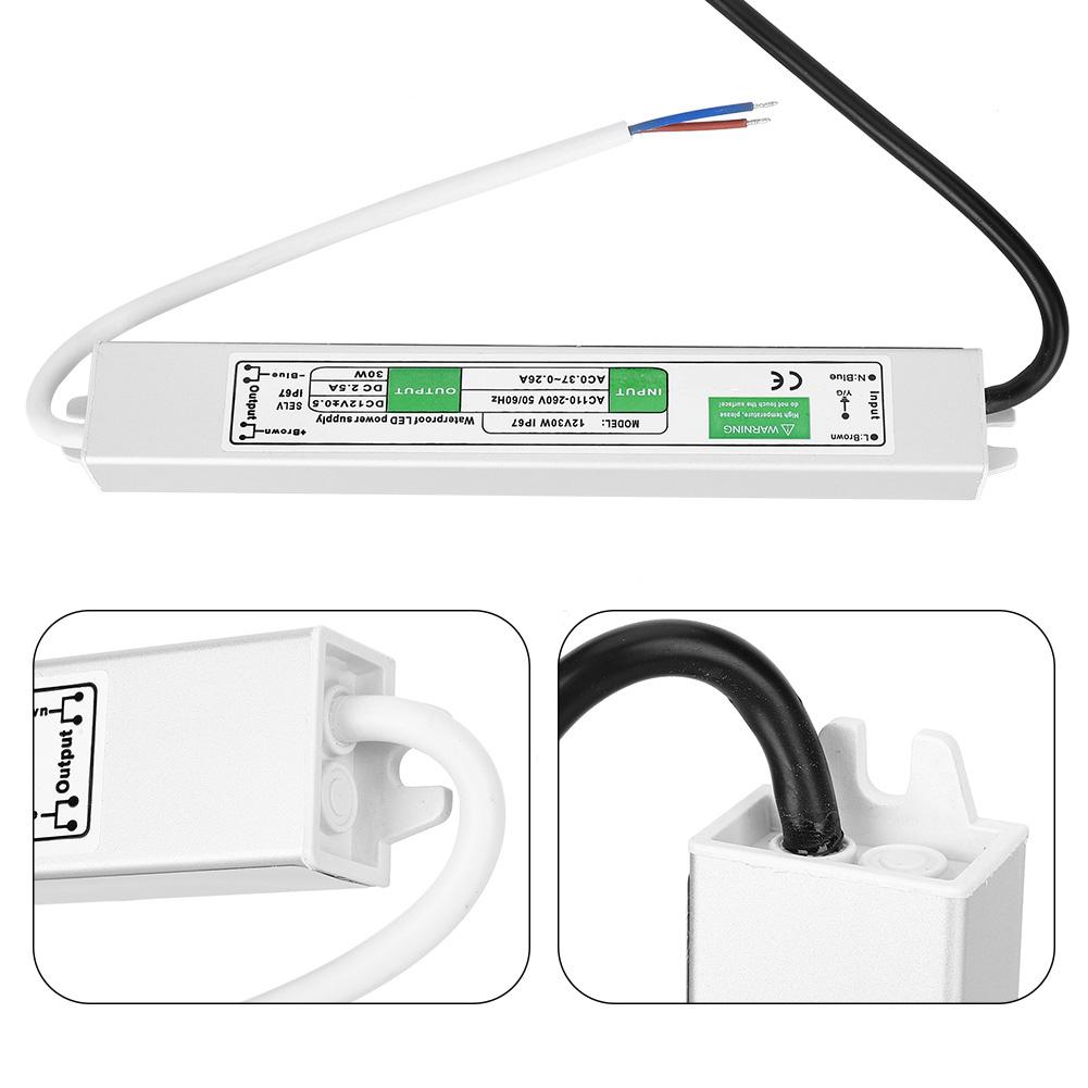 12V 30W LED Wasserdichtes Schaltnetzteil Outdoor Wasserdichter LED-Treiber Elektrische Teile