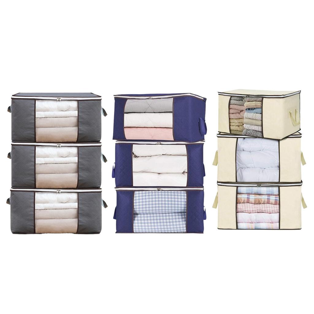 Buy 3Pcs Storage BagsLarge Capacity Clothes Bag Organizer BoxClothes