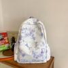 Schoolbag new ins tie-dye schoolbag women's Korean version lightweight backpack junior high school girl backpack large capacity light