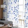 Blaue abstrakte Pflanzenblattstruktur Schlafzimmer transparente Vorhänge Urlaubsdekoration Fenster Voile Tüllvorhang