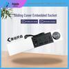 Office Desktop Sliding Cover USB Network Socket Power Strip