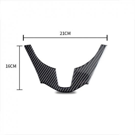 Bright Carbon Fiber Car Inner Steering Wheel Chin Sticker For Mazda 3 2014-2018
