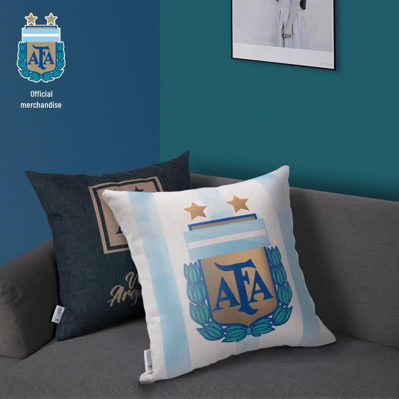 Argentina National Team Linen Fan Pillow