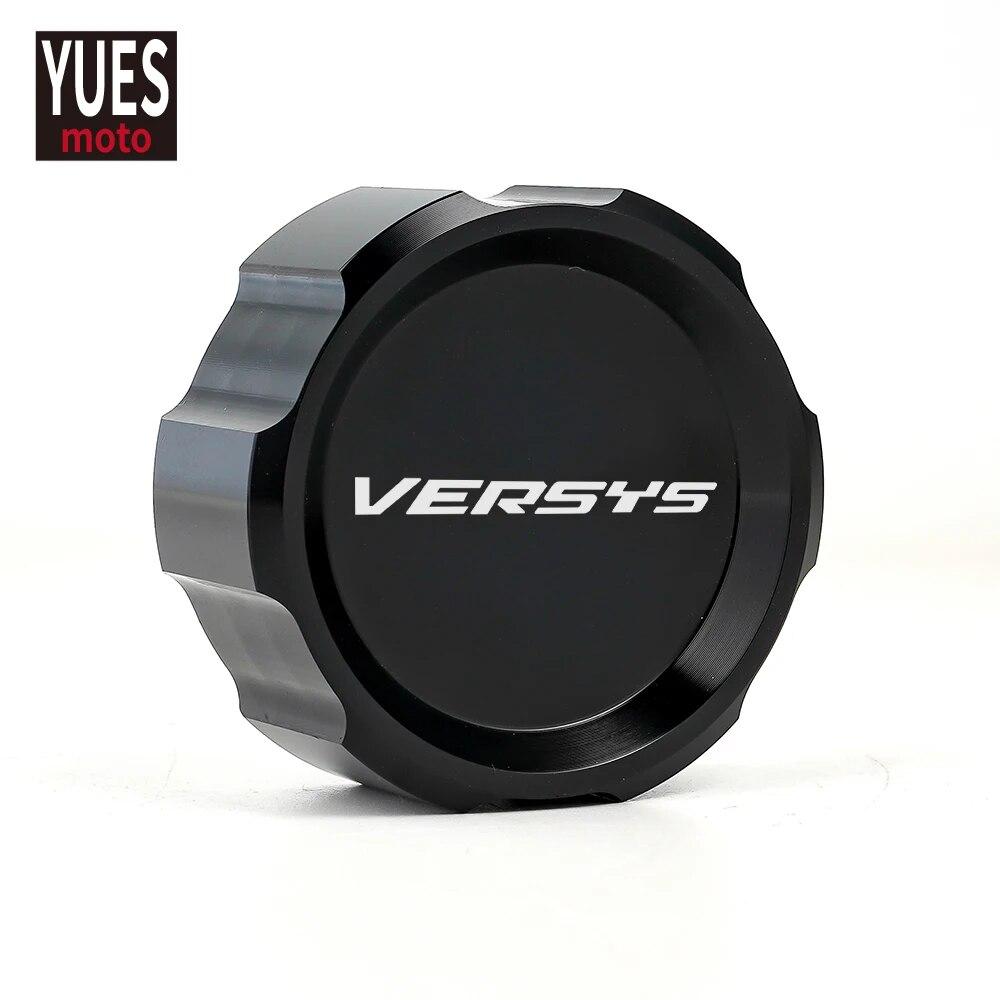 Moto Accessories CNC Rear Brake Fluid Cylinder Master Reservoir Cover Cap For Kawasaki VERSYS 650 VERSYS650 2007-